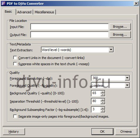 PDF to DjVu converter
